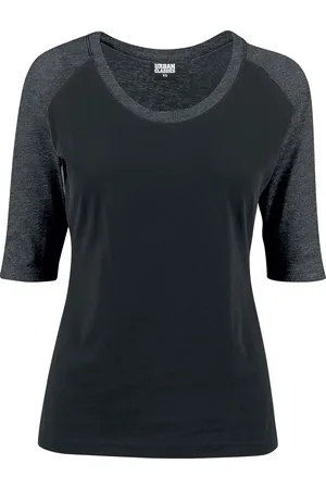 Urban classics Camiseta Manga Larga de - Camiseta 3/4 Chicas Contrast Raglan - XS 5XL - para Mujer