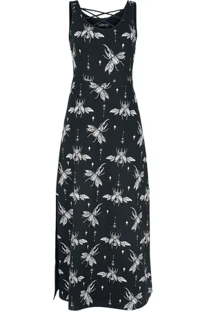 Gothicana Vestido largo Gótico de - Maxi vestido de completo estampado - S XXL - para Mujer