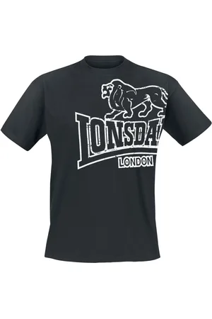 Lonsdale Hombre Regular-Fit Classic Lion Logo Camiseta Blanco