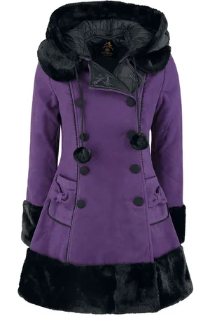 Hell Bunny Abrigo de Invierno Rockabilly de - Sarah Jane Coat - XS 4XL - para Mujer