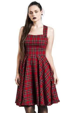 Hell Bunny Vestidos de longitud media de - Irvine Pinafore - XS 4XL - para Mujer