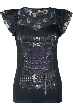 Spiral Camiseta Gótico de - Waisted Corset - S XXL - para Mujer