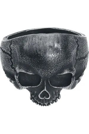 etNox hard and heavy Anillo de - Skull Head - para Hombre