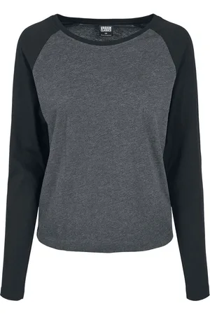 Urban classics Camiseta Manga Larga de - Ladies Contrast Raglan - M 5XL - para Mujer