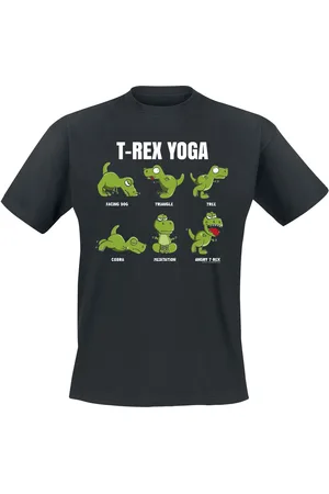 Tierisch Camiseta Fun de - T-Rex Yoga - XL XXL - para Hombre