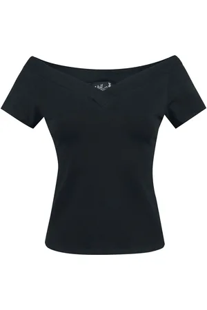 Hell Bunny Camiseta Rockabilly de - Alex Top - XS XL - para Mujer