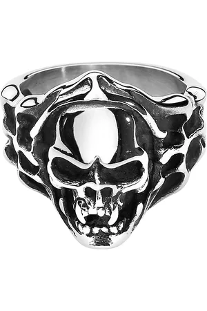 etNox hard and heavy Anillo de - Evil Skull - para Hombre