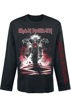 Iron Maiden Camiseta Manga Larga de - Eddie Bike - S XXL - para Hombre