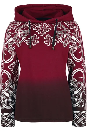 EMP Sudadera con capucha de - Capucha roja con diseño Celta - S XXL - para Mujer