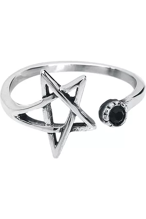 etNox Anillo Gótico de - Pentagramm - para Mujer
