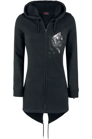 Spiral Capucha con cremallera Gótico de - Pocket Kitten - S XXL - para Mujer