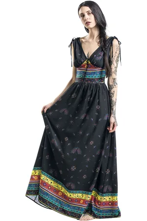 Voodoo Vixen Vestido largo Rockabilly de - Megan Fiesta Maxi - M XXL - para Mujer