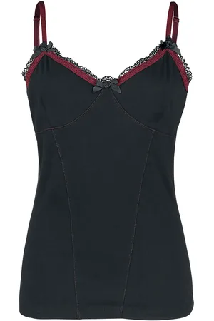 Gothicana Top Gótico de - Top con encaje - S XXL - para Mujer