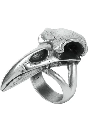 Alchemy Anillo Gótico de - Calavera de Cuervo - para Mujer