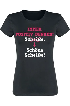 Sprüche Camiseta Fun de - Immer positiv denken! - S 3XL - para Mujer