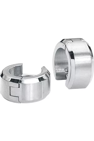 etNox Pendiente de - Aros de Acero Inoxidable - para