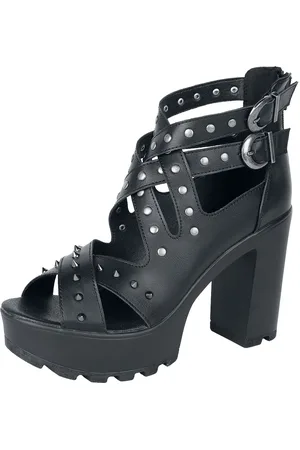 EMP Tacón alto de - Tacones altos con correas y tachuelas - EU37 EU41 - para Mujer