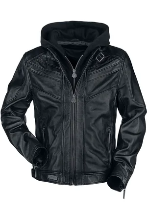 Rammstein Chaqueta de Cuero de - Logo - S 5XL - para Hombre