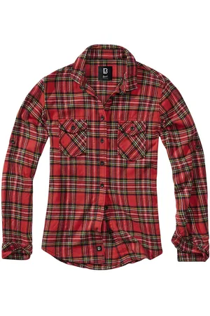 Brandit Camisa de Franela de - Amy Tartan - S 5XL - para Mujer