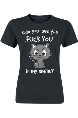Tierisch Camiseta Fun de - Can You See The Fuck You In My Smile!? - S 3XL - para Mujer