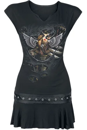Spiral Vestido Corto Gótico de - Steam Punk Ripped - S XL - para Mujer