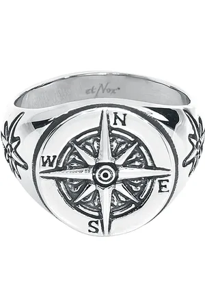 etNox Anillo de - Kompass - para Hombre