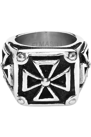 etNox hard and heavy Anillo de - Heavy Iron Cross - para Hombre