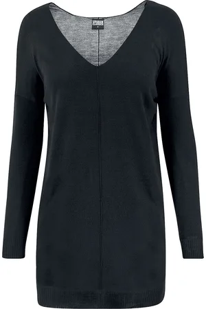 Urban classics Sudadera de - Jersey Mujer de Fino Punto Oversize con Cuello en V - S M - para Mujer