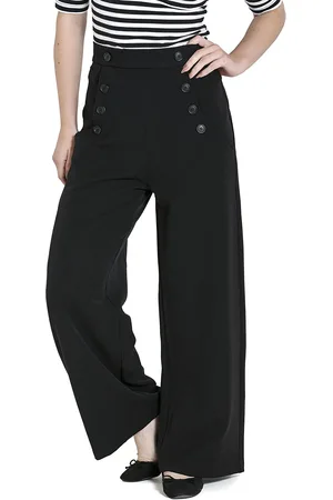 Hell Bunny Pantalones de tela Rockabilly de - Carlie Swing - XS 4XL - para Mujer