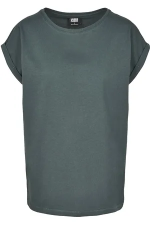 Urban classics Camiseta de - Camiseta Mujer de Hombros Amplios - XS M - para Mujer