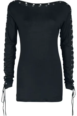Gothicana Camiseta Manga Larga Gótico de - Here To Stay - S 5XL - para Mujer