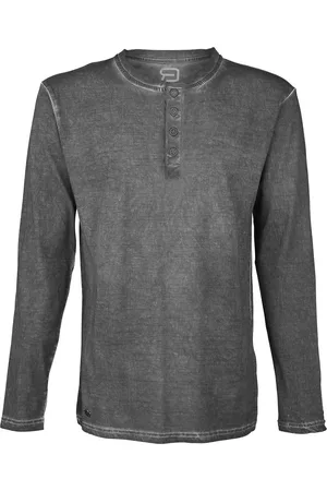 EMP Camiseta Manga Larga de - Spray Dye Henley - XL XXL - para Hombre
