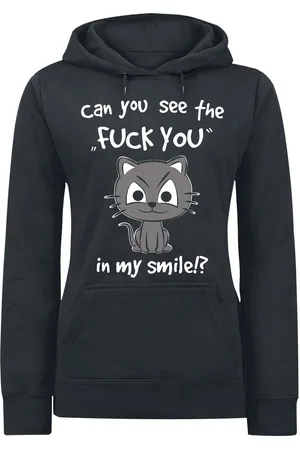 Tierisch Sudadera con capucha Fun de - Can You See The Fuck You In My Smile!? - XS XL - para Mujer