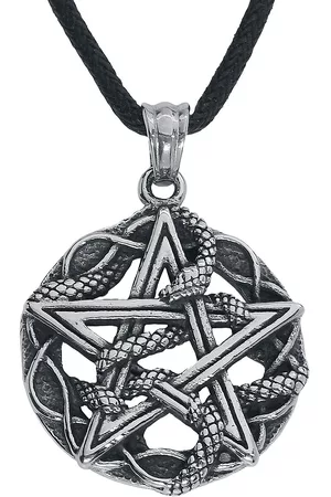 etNox hard and heavy Collar Gótico de - Snake Pentagram - para