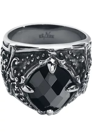 etNox hard and heavy Anillo Gótico de - Black Diamond - para