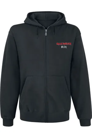 Iron Maiden Capucha con cremallera de - Samurai Eddie Red Graphic - M L - para Hombre