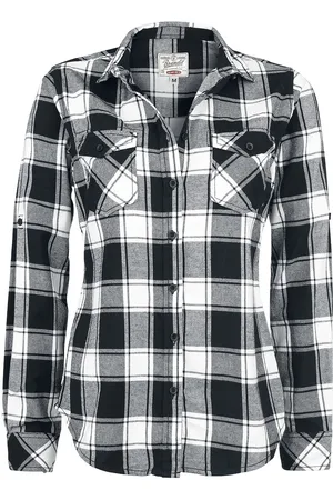 Brandit Camisa de Franela de - Camisa a Cuadros de Franela Amy - M 5XL - para Mujer