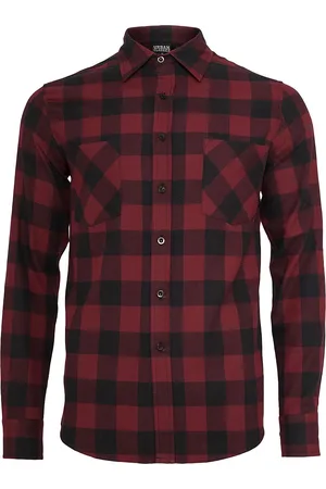 Urban classics Camisa de Franela de - Camisa de Franela a Cuadros - S 5XL - para Hombre
