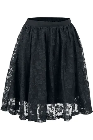 Gothicana Minifalda de - Falda cubierta de encaje - S 4XL - para Mujer