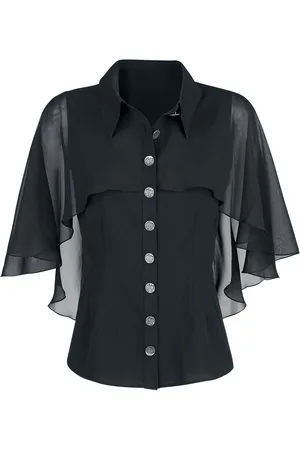 Hell Bunny Blusa de - Draco Blouse - XS 4XL - para Mujer