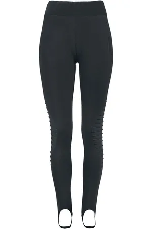 EMP Leggins de - Leggings negros con estribos - XS M - para Mujer