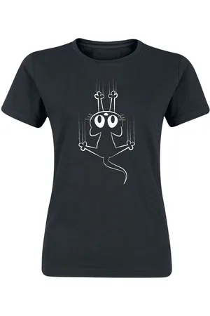 Tierisch Camiseta Fun de - Slipping Cat - L XXL - para Mujer