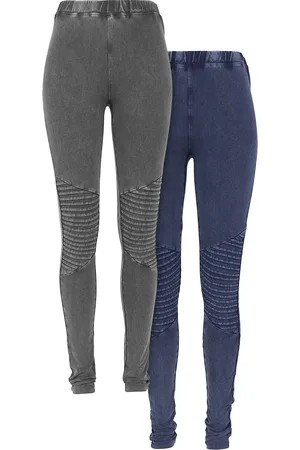 Urban classics Leggins de - Pre-Pack Ladies Denim Jersey Leggings 2-Pack - XS 4XL - para Mujer