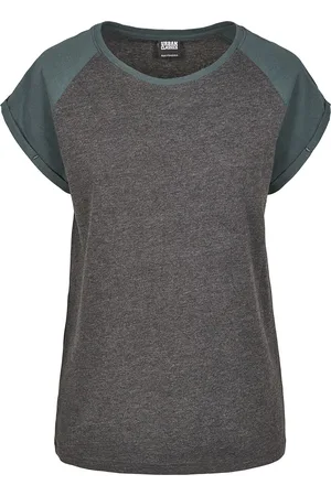 Urban classics Camiseta de - Camiseta de chica Raglan - XS 4XL - para Mujer