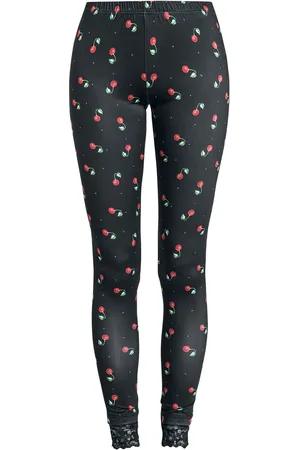 Pussy Deluxe Leggins Rockabilly de - Cherries Leggings - XS S - para Mujer