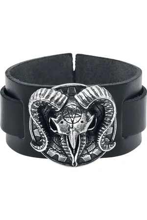 Alchemy Pulsera de Cuero Gótico de - Gears Of Aiwass - para Hombre
