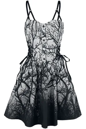 Vixxsin Vestidos de longitud media Gótico de - Forest Dress - S XXL - para Mujer