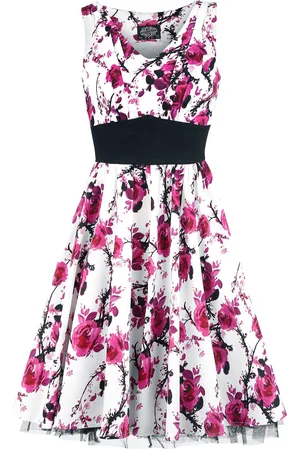 H&R London Vestidos de longitud media Rockabilly de - Vestido Floral Rosas - XS XXL - para Mujer