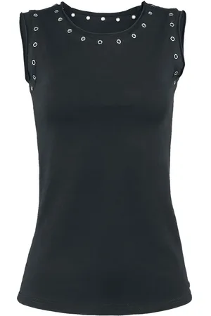 Gothicana Top de - Rivet Top - S XXL - para Mujer