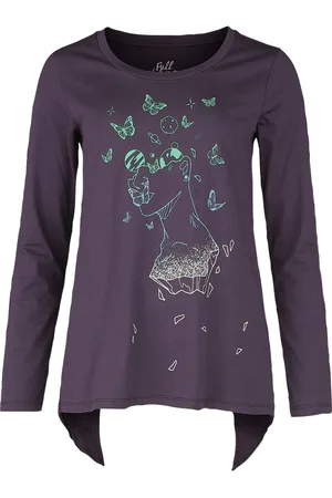 Full Volume Camiseta Manga Larga de - Galaxy Buttlerfly - S L - para Mujer